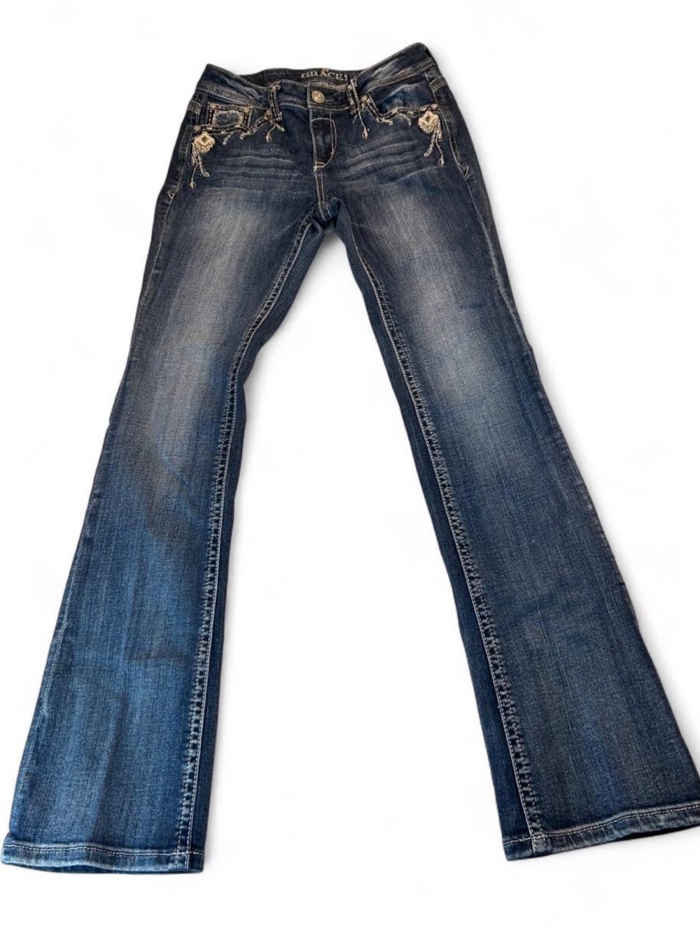 Grace in LA Embellished Dark Wash Women’s Jeans - Unbranded